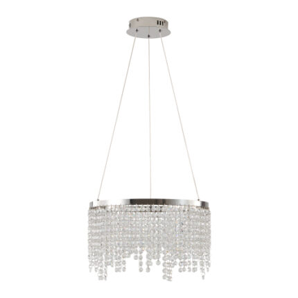 16" Smart LED Crystal Chandelier - Adjustable Height & Color Temperature (3000K-6000K), Modern Luxury Ceiling Light for Living Room, Dining Room, Bedroom