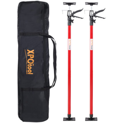 2-Pack Steel 3rd Hand - 45-114" Adjustable Support for Drywall, Cabinets, Cargo & Jacks with Carry Bag