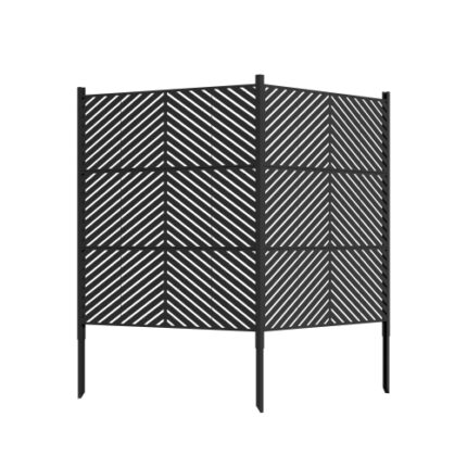 47in x 47in All-Weather Outdoor Privacy Screen Fence Panels | No-Dig Installation Kit for AC Units, Trash Cans & Pool Equipment | Easy Setup & Multi-Purpose Security