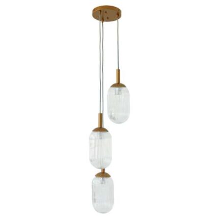 American Country Retro Pendant Light – Creative Bronze & Clear Glass Ceiling Lamp for Living Room, Bedroom, or Reading Nook (110-120V, Warehouse Direct)