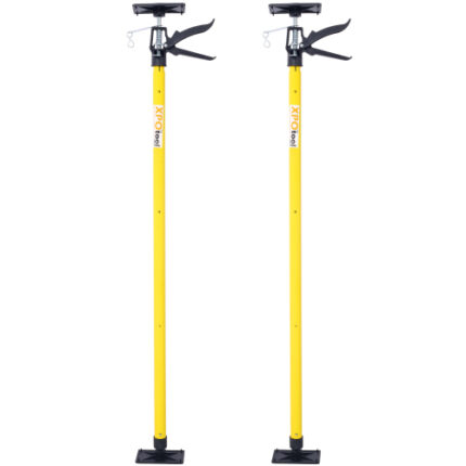 2-Pack Heavy Duty Adjustable Support Poles (45"-114") - Steel Third Hand System for Drywall, Cabinets & Cargo